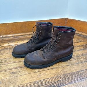 Red Wing Steel Toe Boots, Size 11, Rustic Leather, Goodyear welted